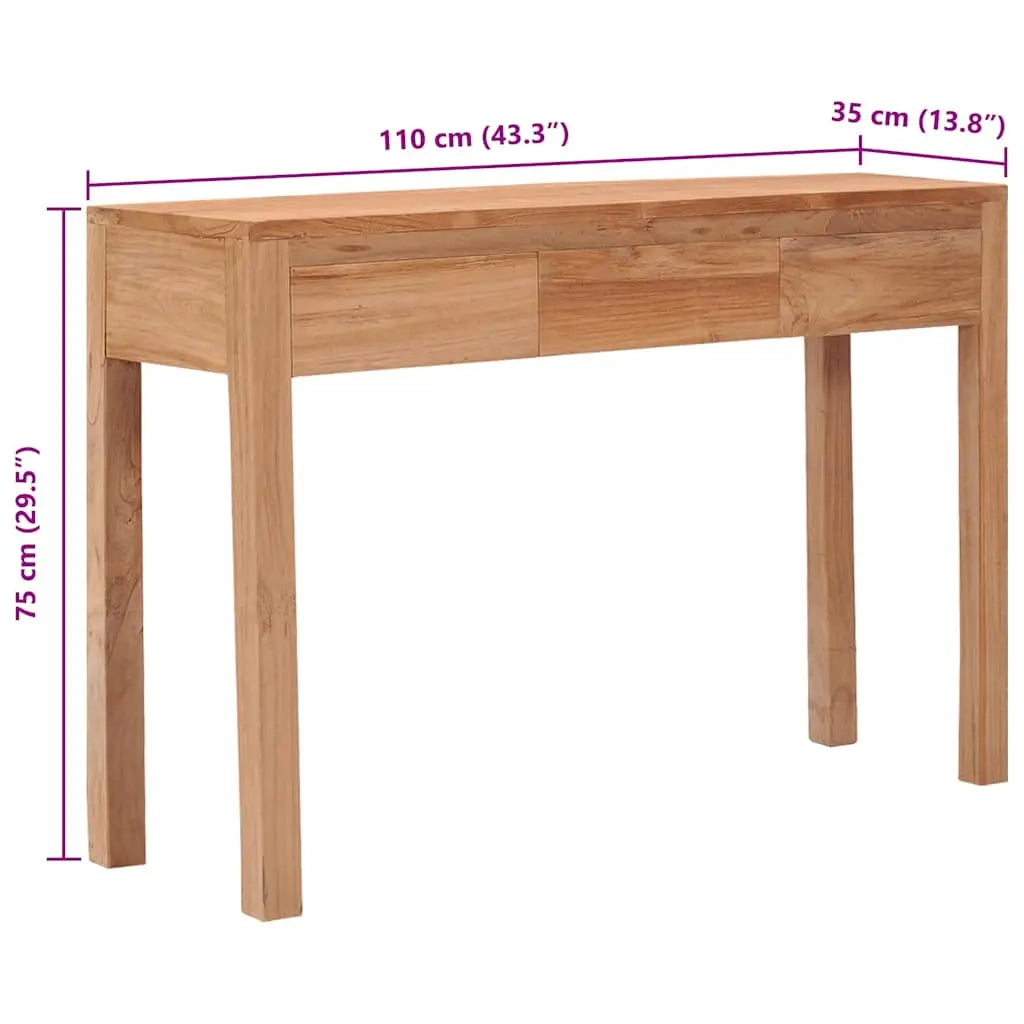 Table console 110x35x75 cm bois de teck solide - XIOS