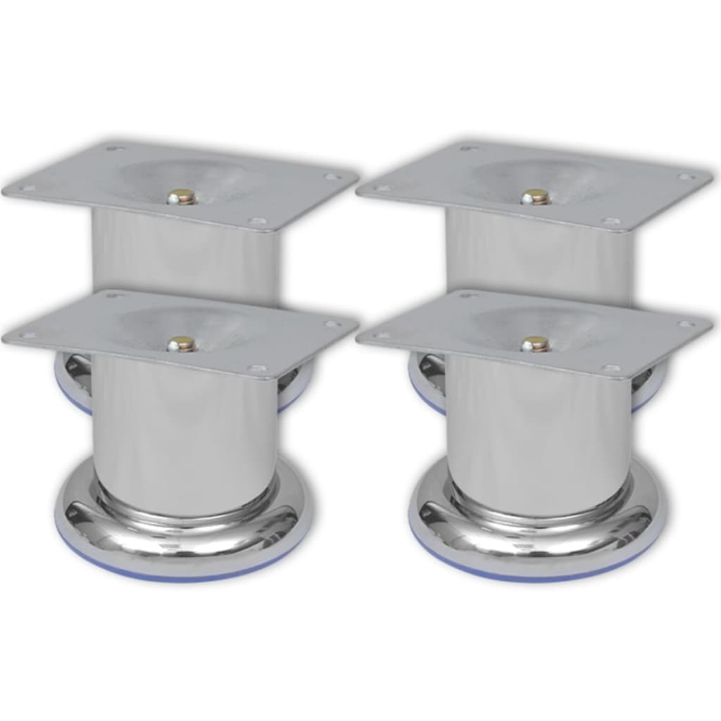 Pieds ronds de canapé 8 pcs Chrome 60 mm Supports pour fauteuils & canapés vidaXL