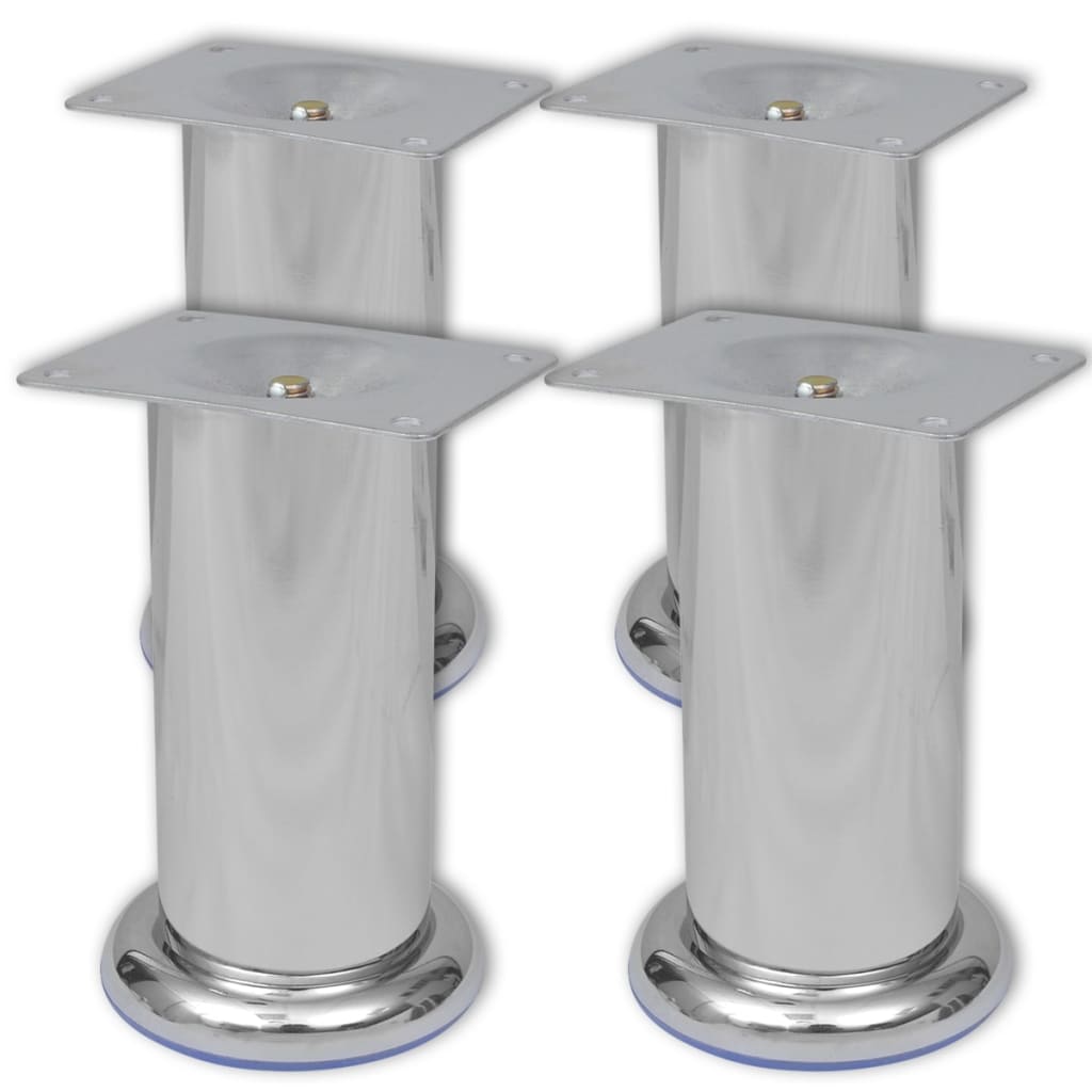 Pieds ronds de canapé 8 pcs Chrome 120 mm - XIOS