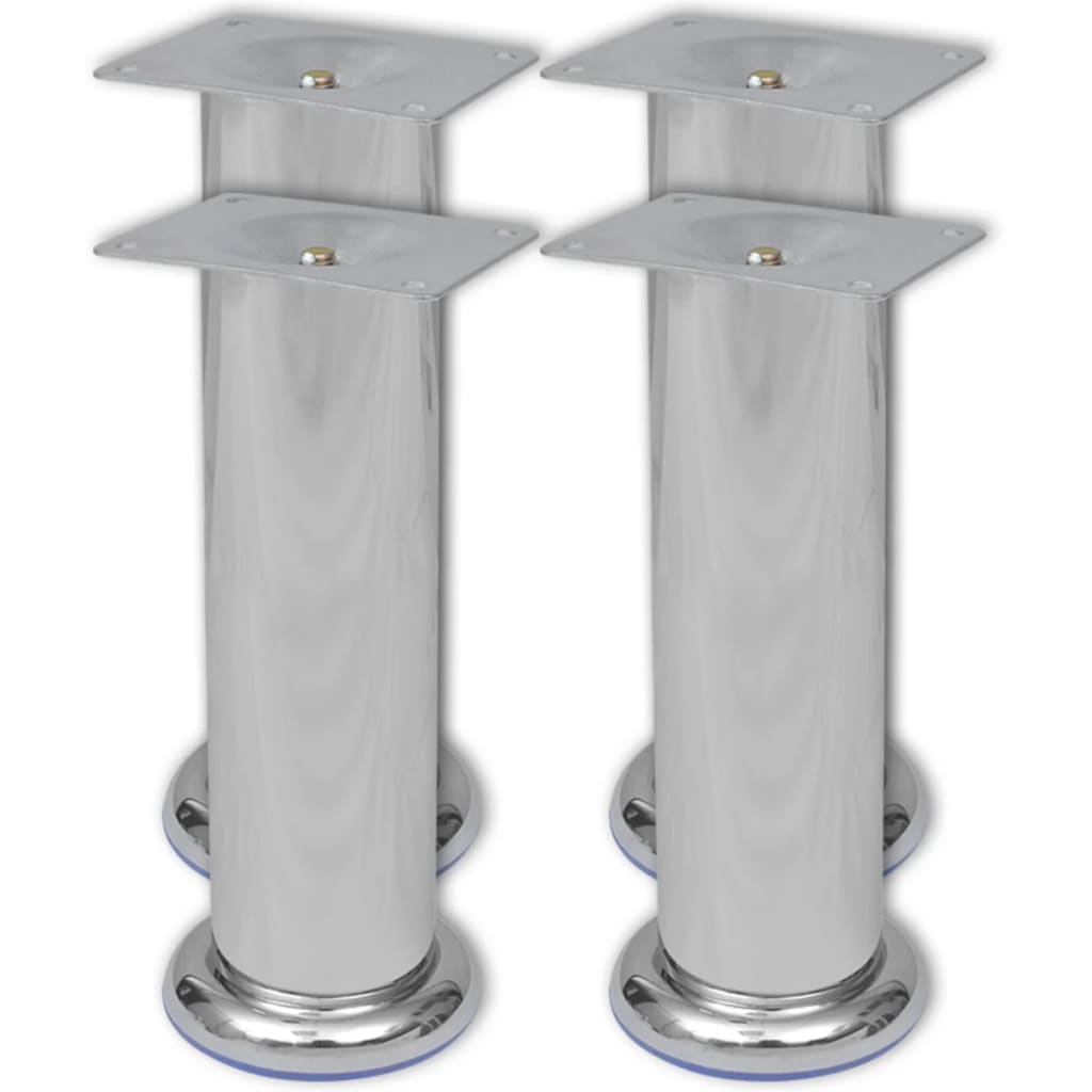 Pieds ronds de canapé 8 pcs Chrome 180 mm - XIOS