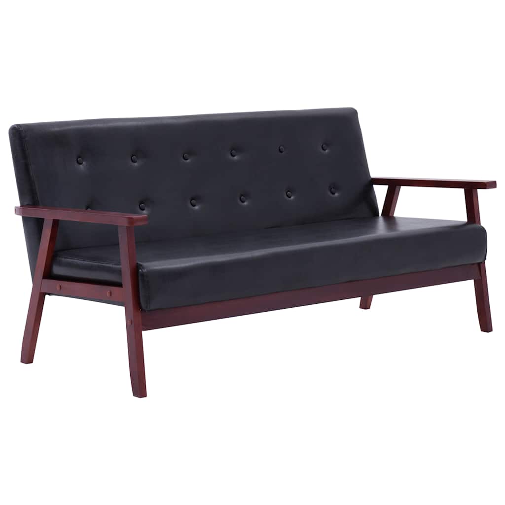 Ensemble de canapés 3 pcs Noir Similicuir - XIOS