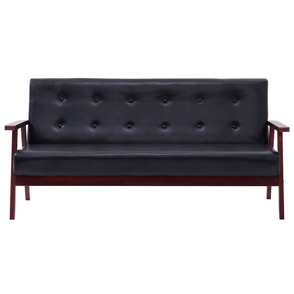 Ensemble de canapés 3 pcs Noir Similicuir - XIOS