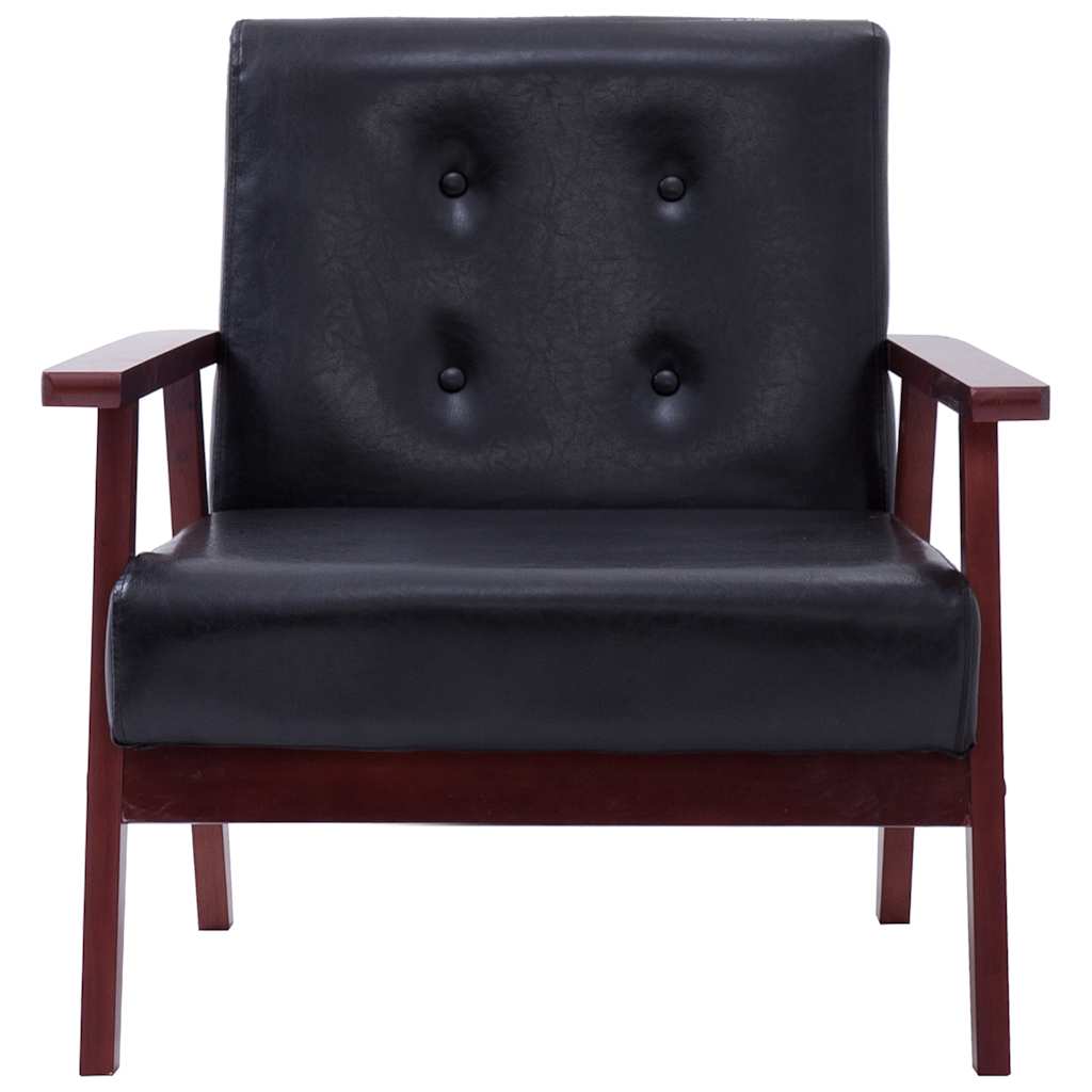 Ensemble de canapés 3 pcs Noir Similicuir - XIOS