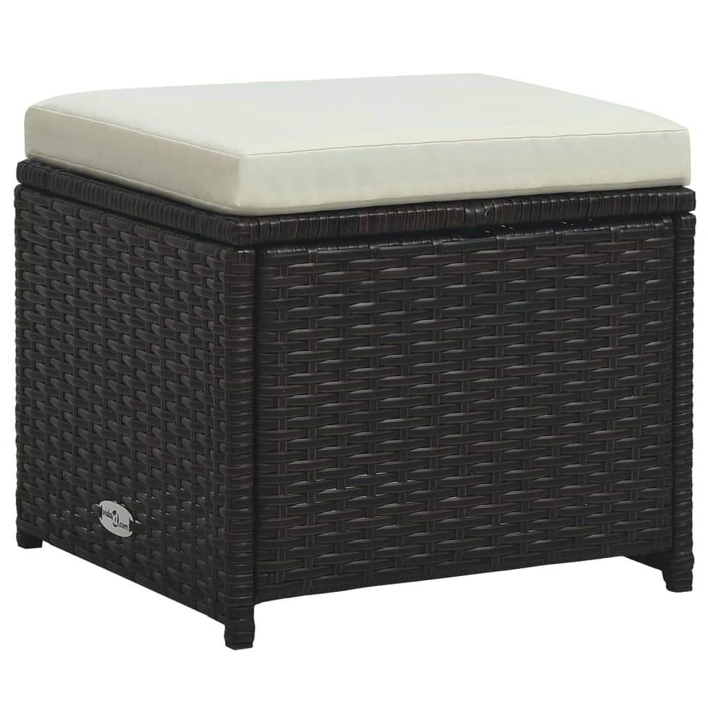 Salon de jardin 6 pcs avec coussins Résine tressée Marron Salons de jardin vidaXL
