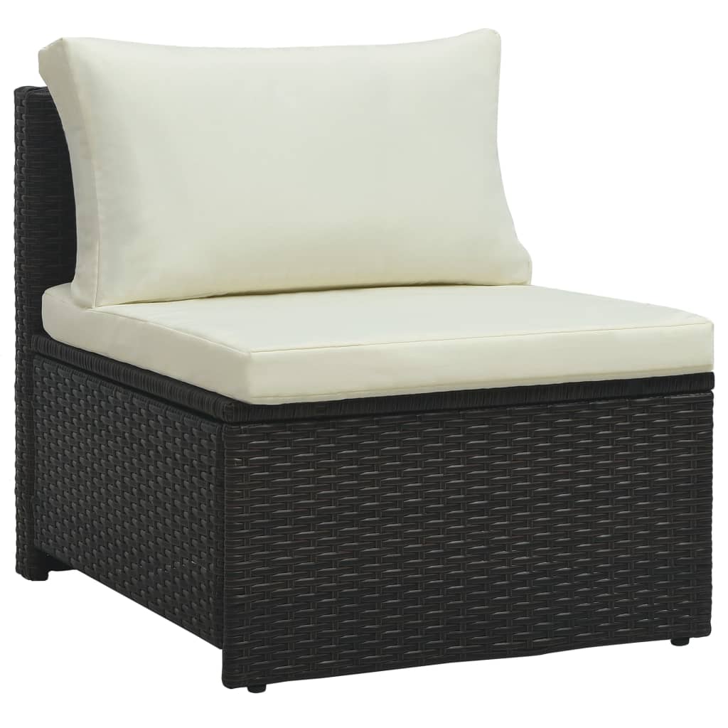 Salon de jardin 6 pcs avec coussins Résine tressée Marron Salons de jardin vidaXL