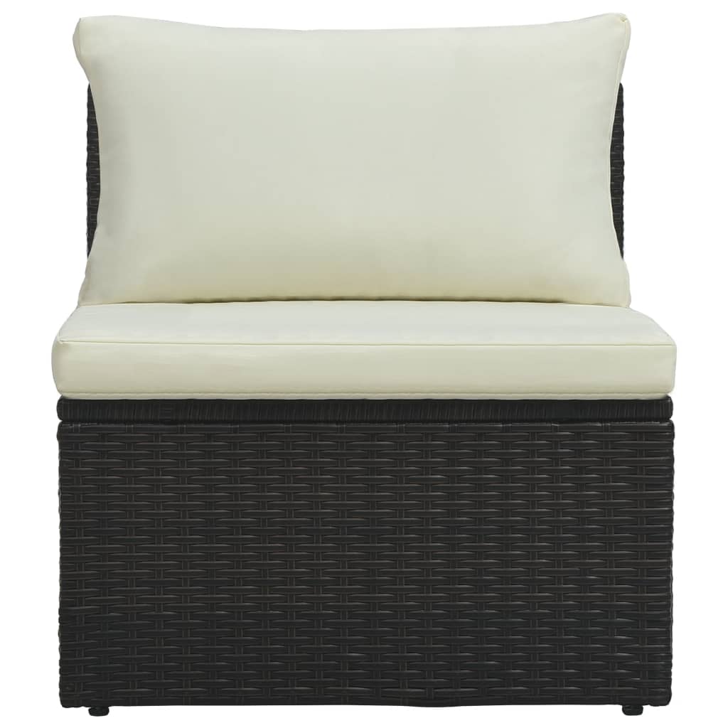 Salon de jardin 6 pcs avec coussins Résine tressée Marron Salons de jardin vidaXL