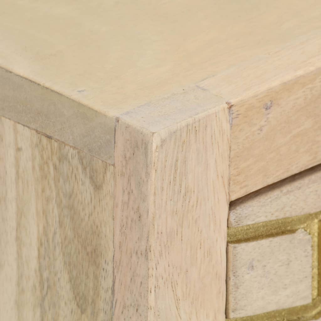 Table console doré 90x30x75 cm bois solide de manguier Buffets & bahuts vidaXL