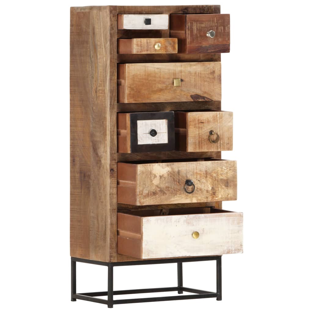 Armoire à tiroirs 45 x 30 x 105 cm Bois de récupération massif - XIOS