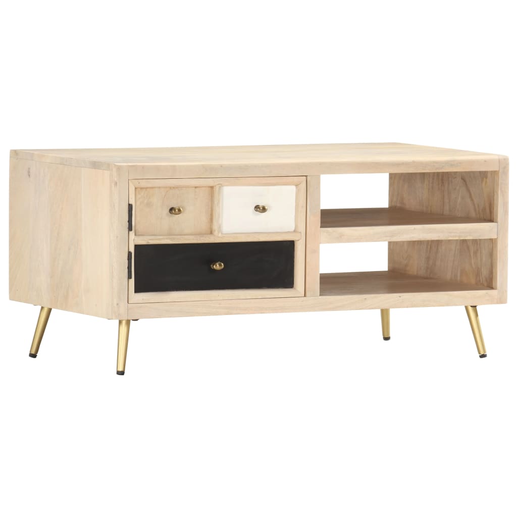 Table basse 90x45x40 cm Bois de manguier massif - XIOS