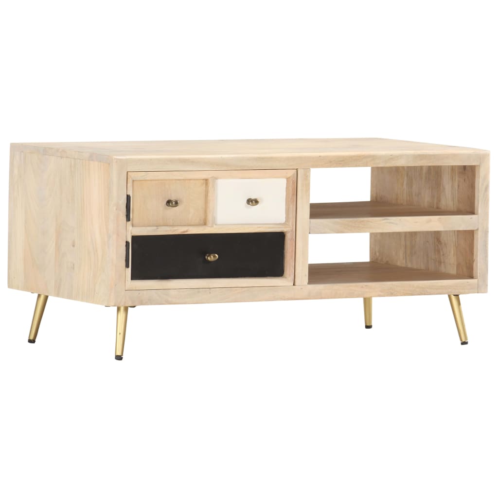 Table basse 90x45x40 cm Bois de manguier massif - XIOS