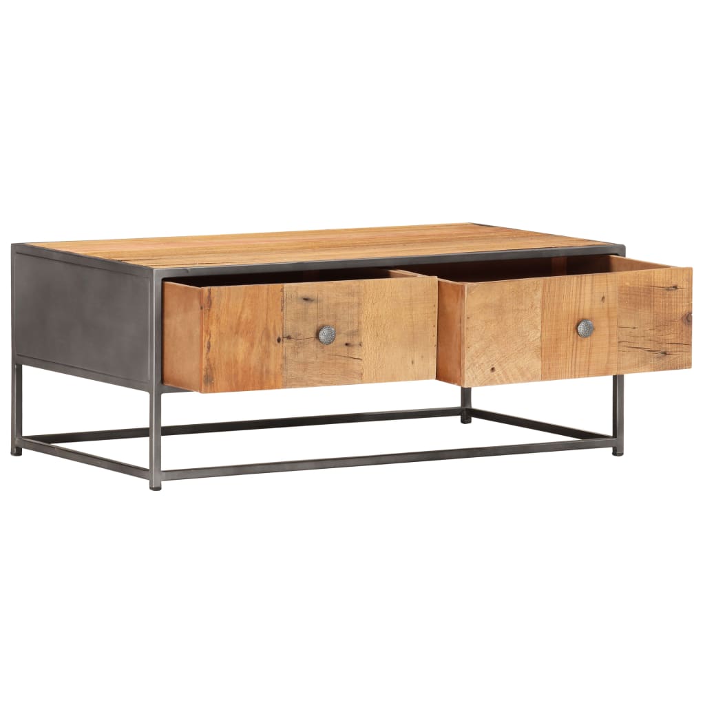 Table basse 90 x 50 x 35 cm Bois de récupération massif - XIOS