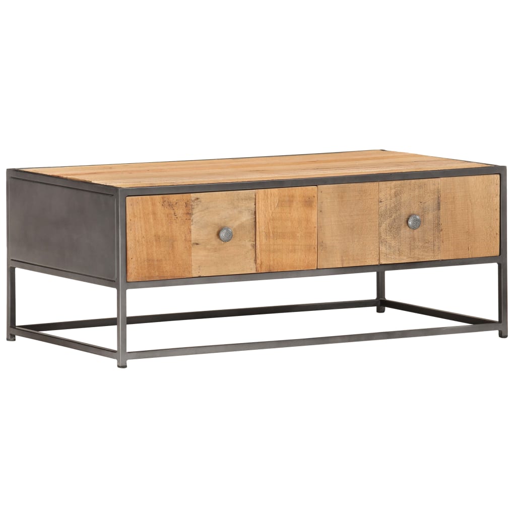 Table basse 90 x 50 x 35 cm Bois de récupération massif - XIOS