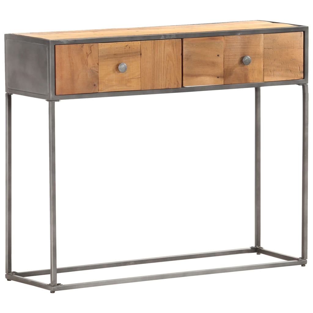 Table console 90x30x75 cm Bois de récupération massif - XIOS