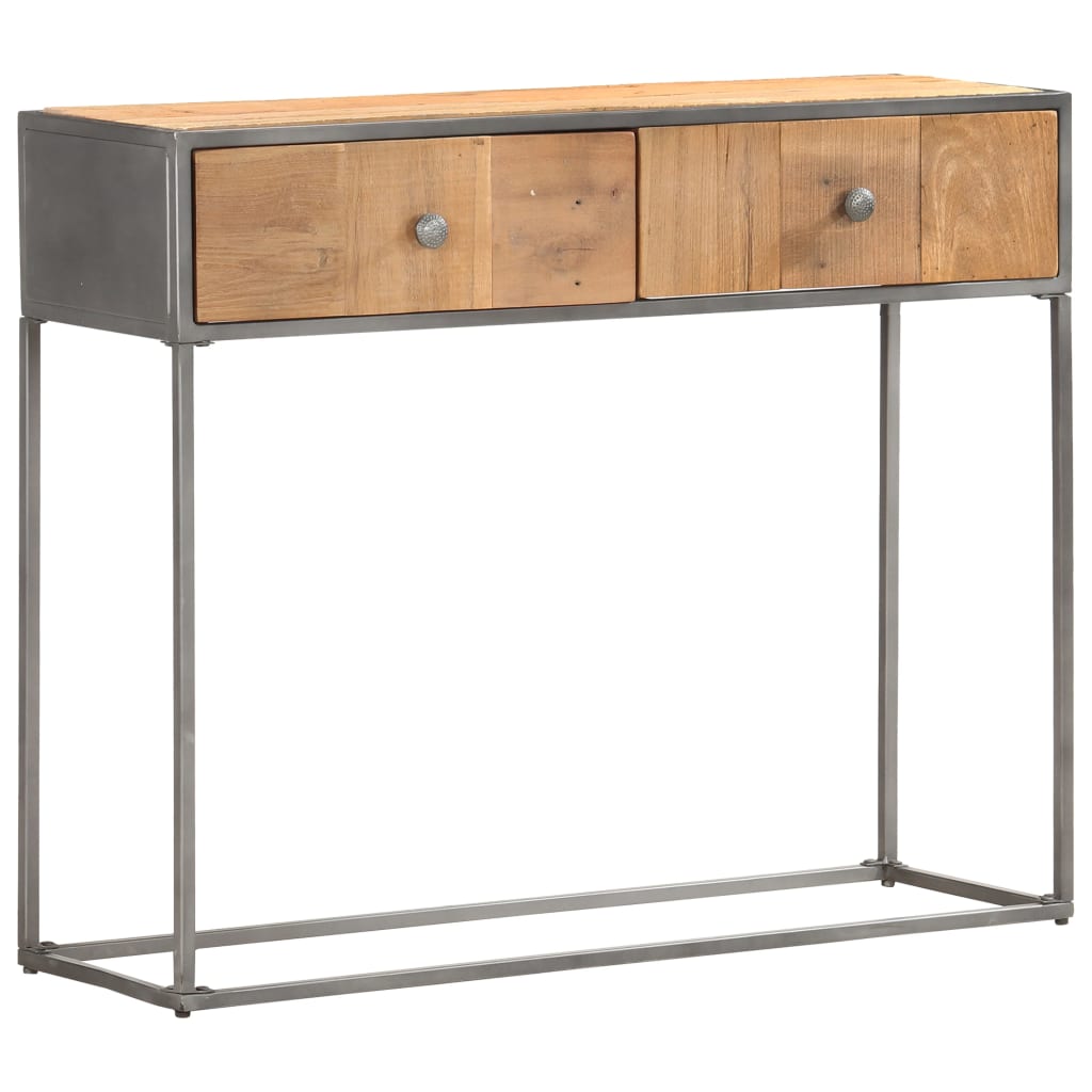 Table console 90x30x75 cm Bois de récupération massif - XIOS