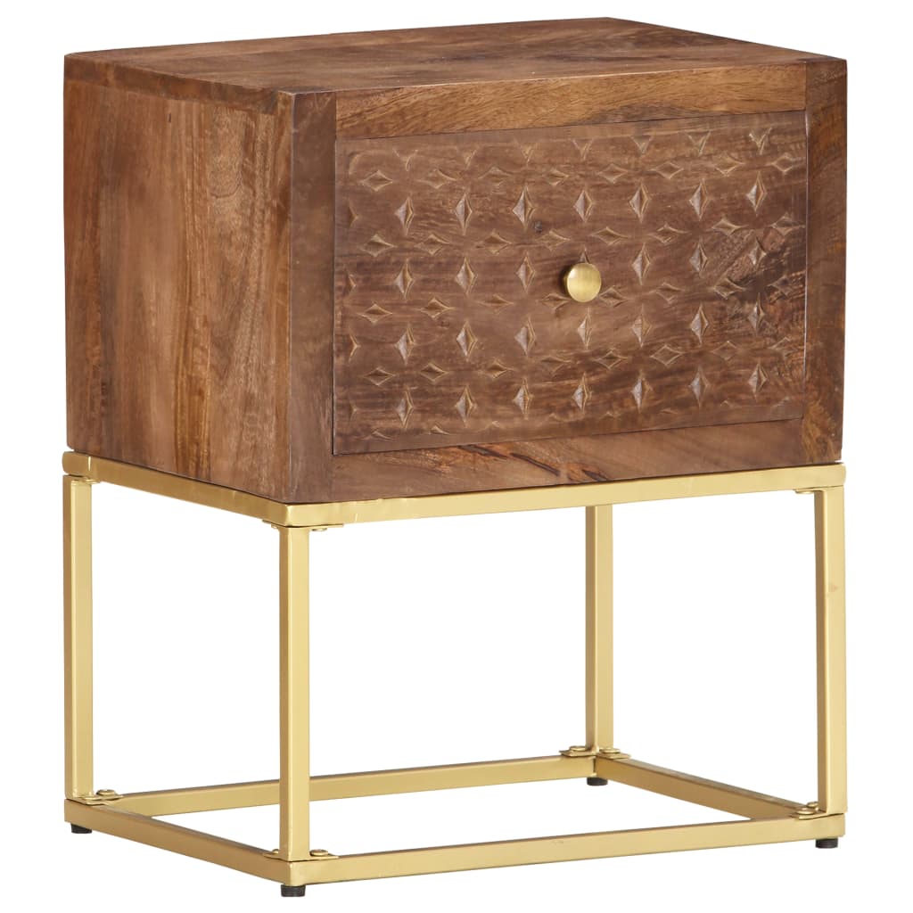 Table de chevet 40 x 30 x 50 cm Bois de manguier massif - XIOS