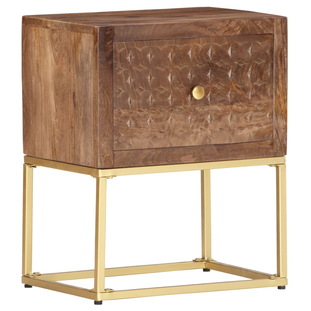 Table de chevet 40 x 30 x 50 cm Bois de manguier massif - XIOS