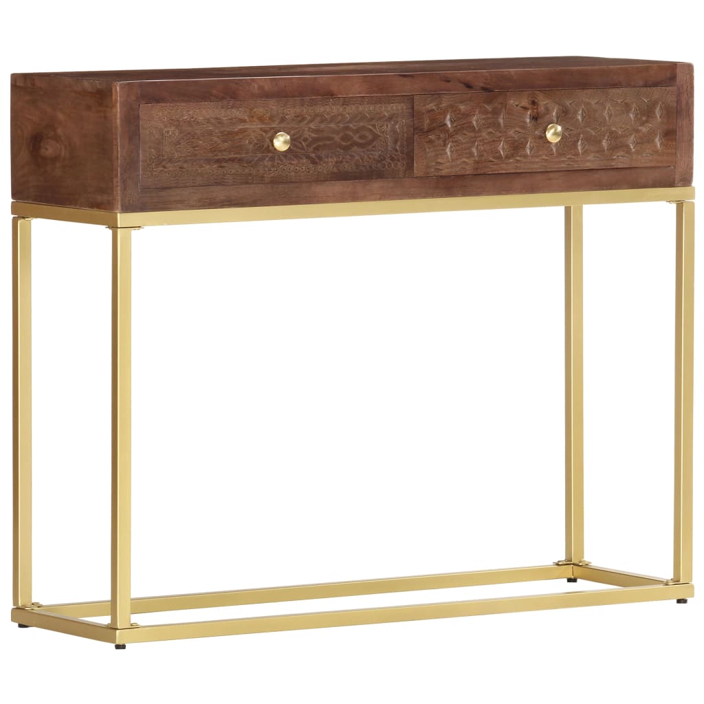 Table console 90 x 30 x 75 cm Bois de manguier massif - XIOS
