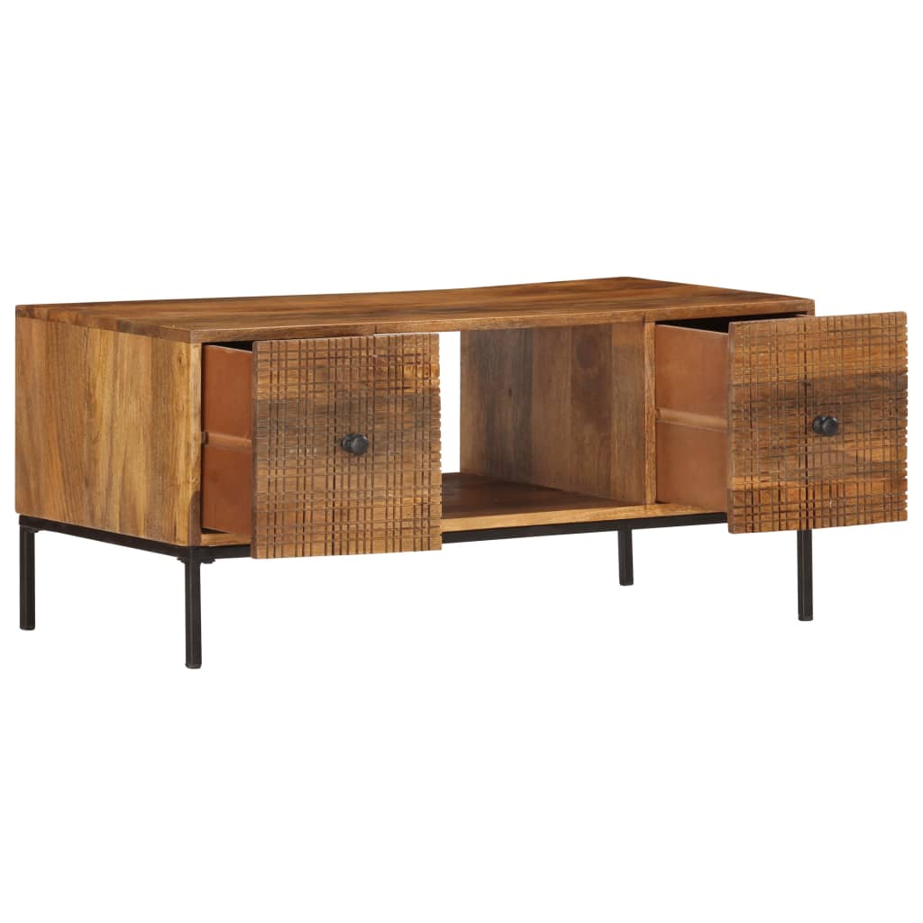 Table basse 90x45x40 cm Bois de manguier massif - XIOS