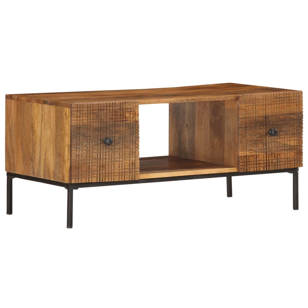 Table basse 90x45x40 cm Bois de manguier massif - XIOS