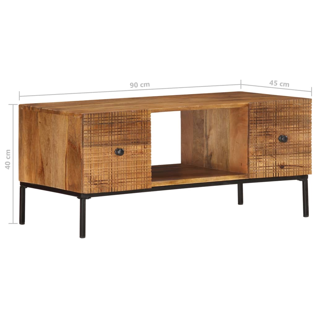 Table basse 90x45x40 cm Bois de manguier massif - XIOS