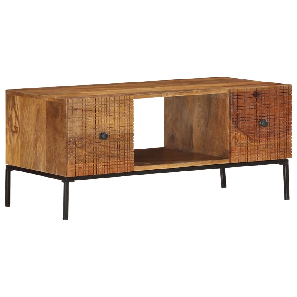 Table basse 90x45x40 cm Bois de manguier massif - XIOS