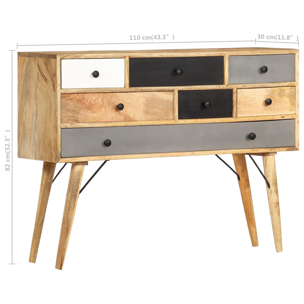 Buffet 110x30x82 cm Bois de manguier massif - XIOS