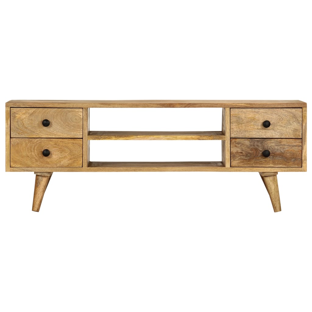 Meuble TV 110x35x40 cm Bois massif de manguier Meubles TV vidaXL