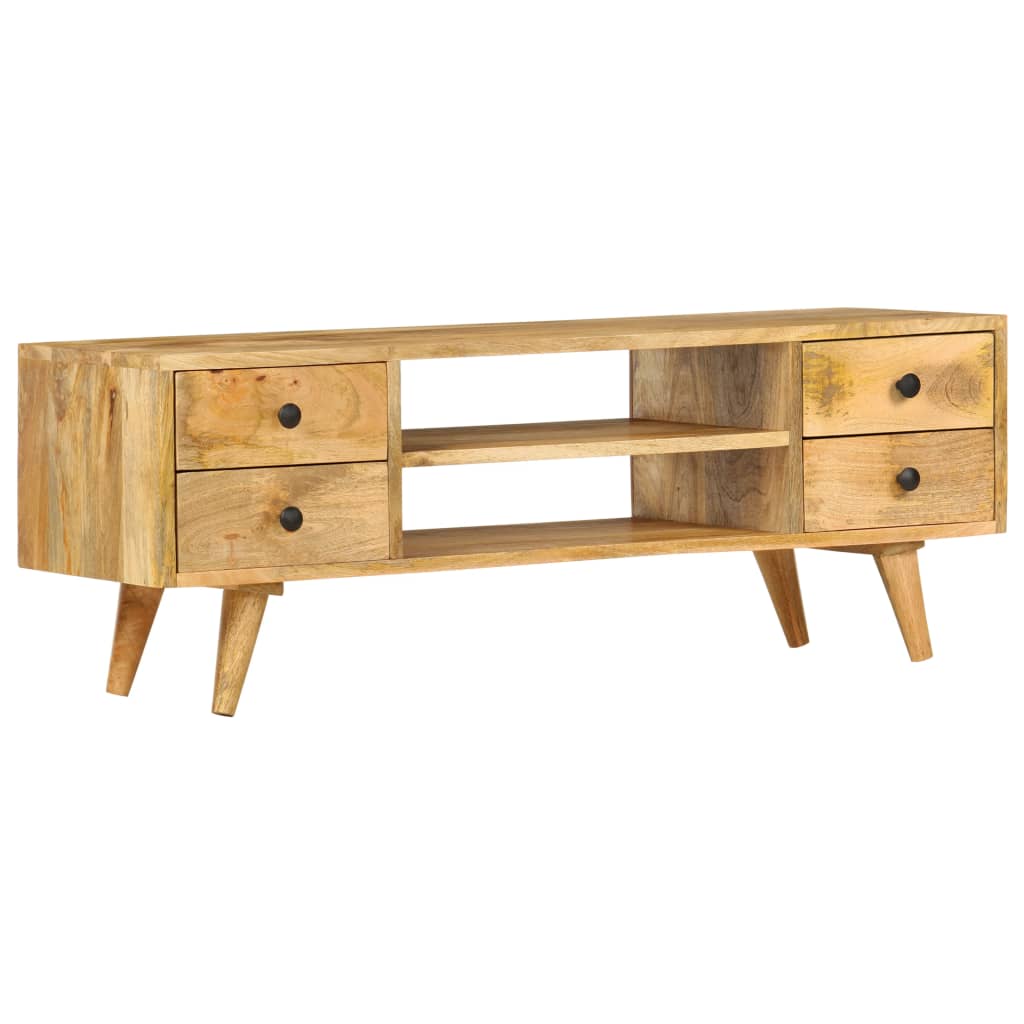 Meuble TV 110x35x40 cm Bois massif de manguier Meubles TV vidaXL
