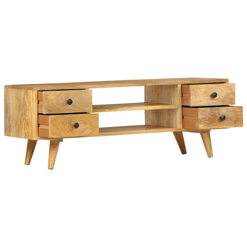 Meuble TV 110x35x40 cm Bois massif de manguier Meubles TV vidaXL