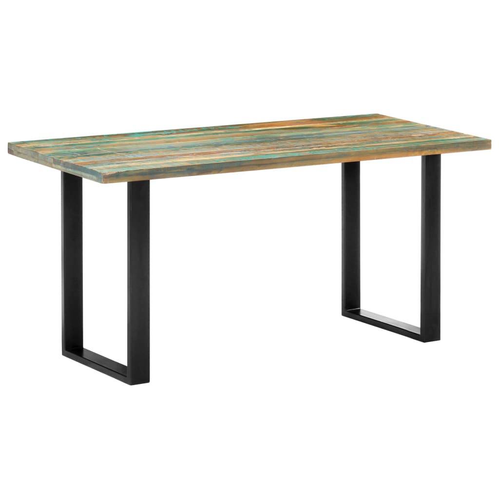 Table de salle à manger 160x80x75cm Bois de récupération massif - XIOS