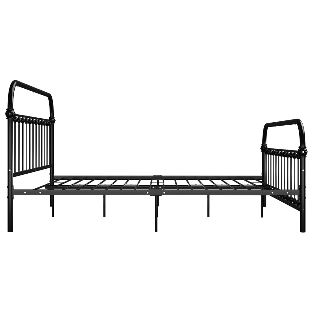 Cadre de lit sans matelas avec tête de lit noir 180x200 cm - XIOS