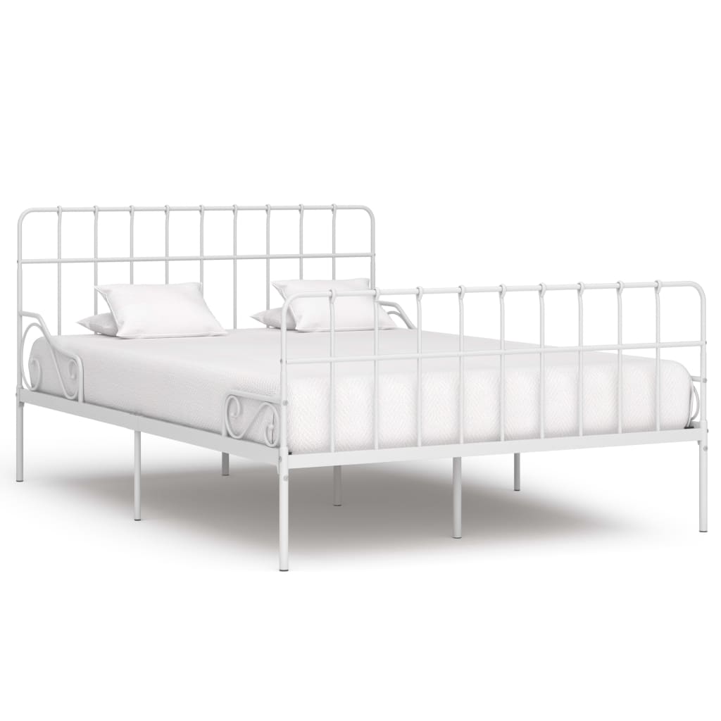 Cadre de lit sans matelas avec sommier à lattes métal 120x200cm - XIOS