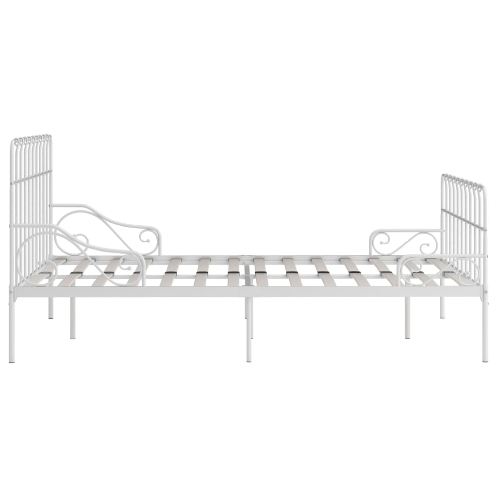 Cadre de lit sans matelas avec sommier à lattes métal 120x200cm - XIOS