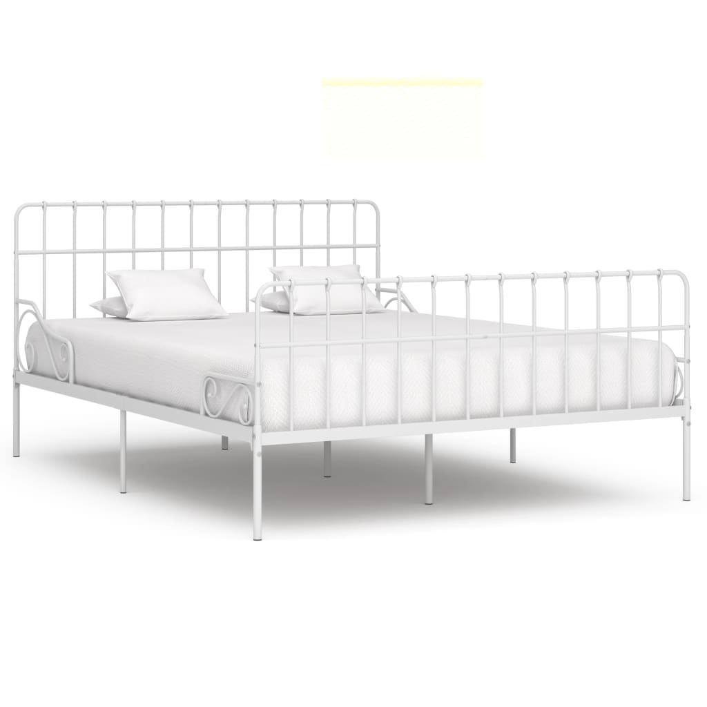 Cadre de lit sans matelas avec sommier à lattes métal 200x200cm - XIOS