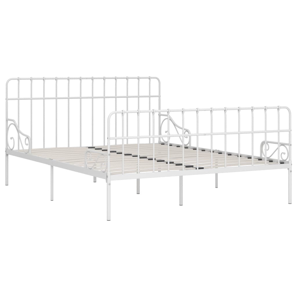 Cadre de lit sans matelas avec sommier à lattes métal 200x200cm - XIOS