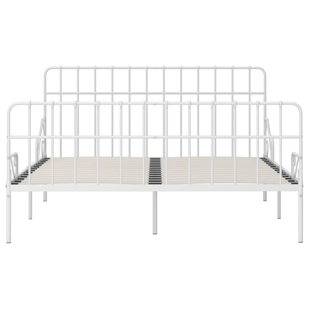 Cadre de lit sans matelas avec sommier à lattes métal 200x200cm - XIOS
