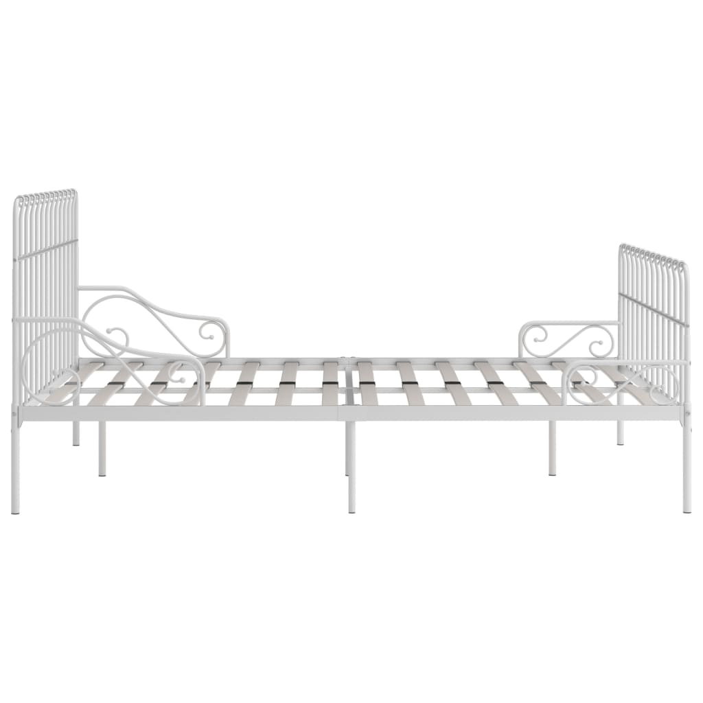 Cadre de lit sans matelas avec sommier à lattes métal 200x200cm - XIOS