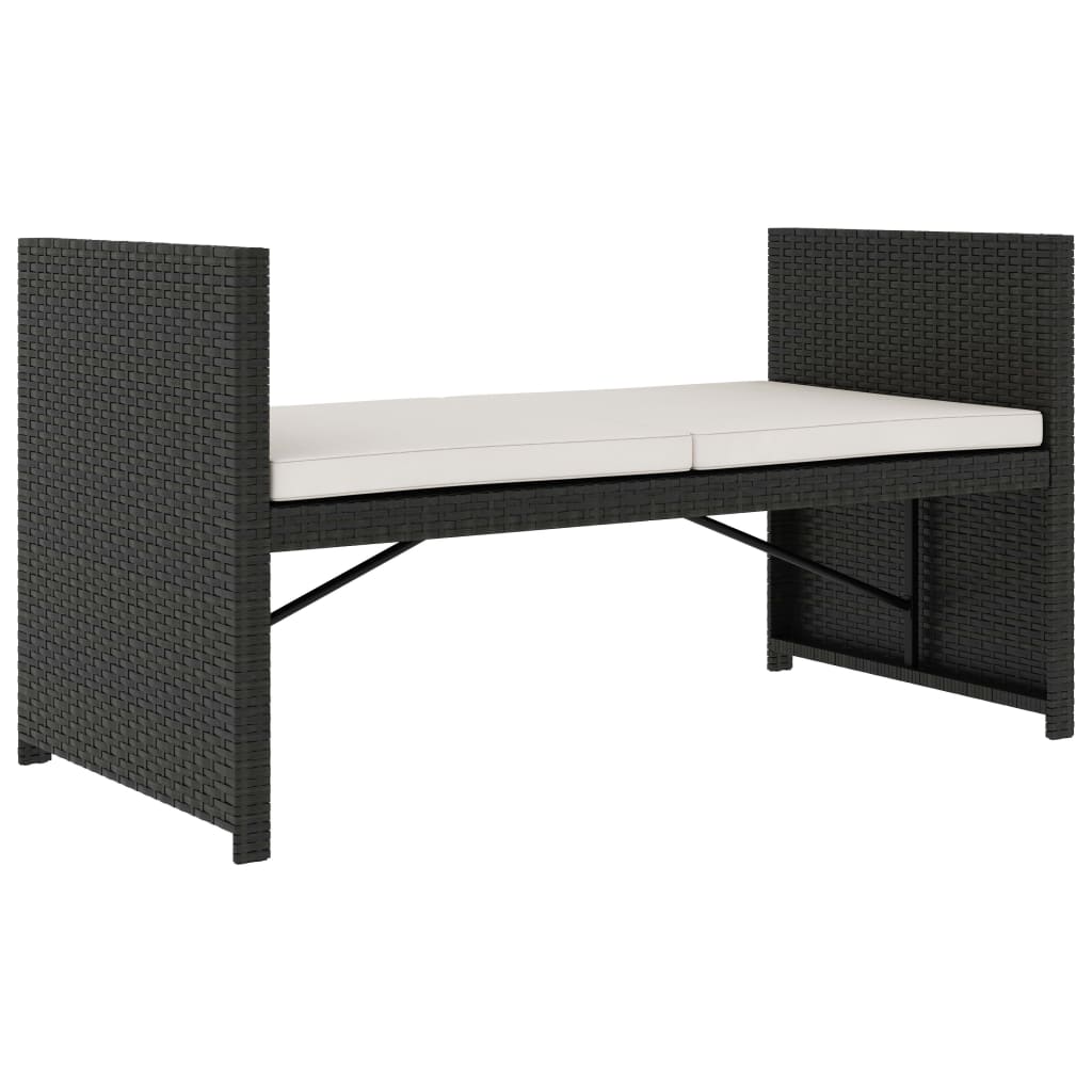 Salon de jardin 5 pcs avec coussins Résine tressée Noir - XIOS