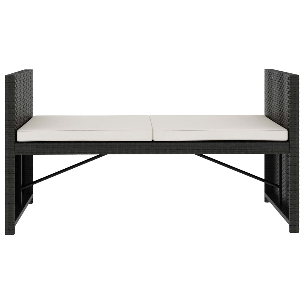 Salon de jardin 5 pcs avec coussins Résine tressée Noir - XIOS