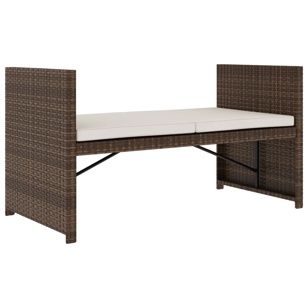 Salon de jardin 5 pcs avec coussins Résine tressée Marron - XIOS