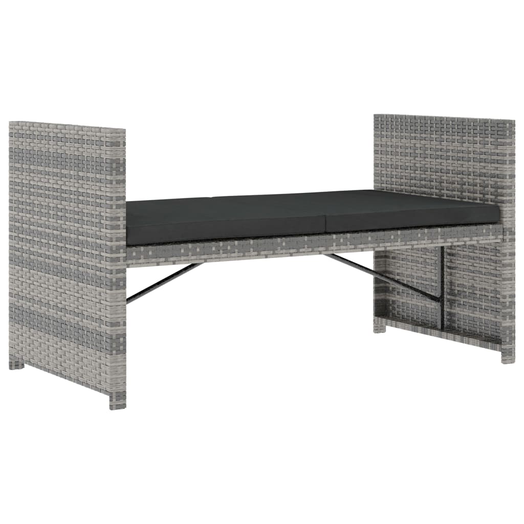 Salon de jardin 5 pcs avec coussins résine tressée gris - XIOS