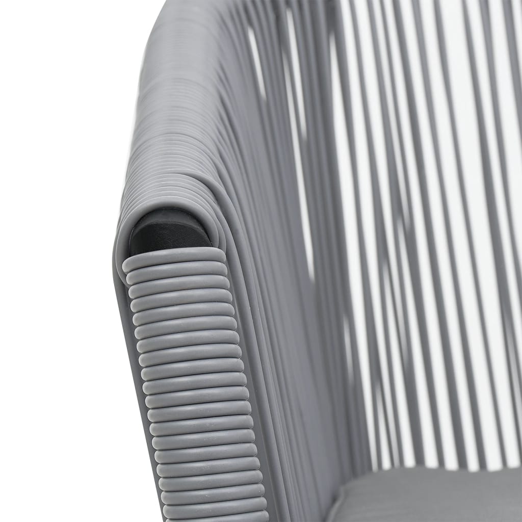 Ensemble de bistro 3 pcs avec coussins Rotin PE Gris - XIOS