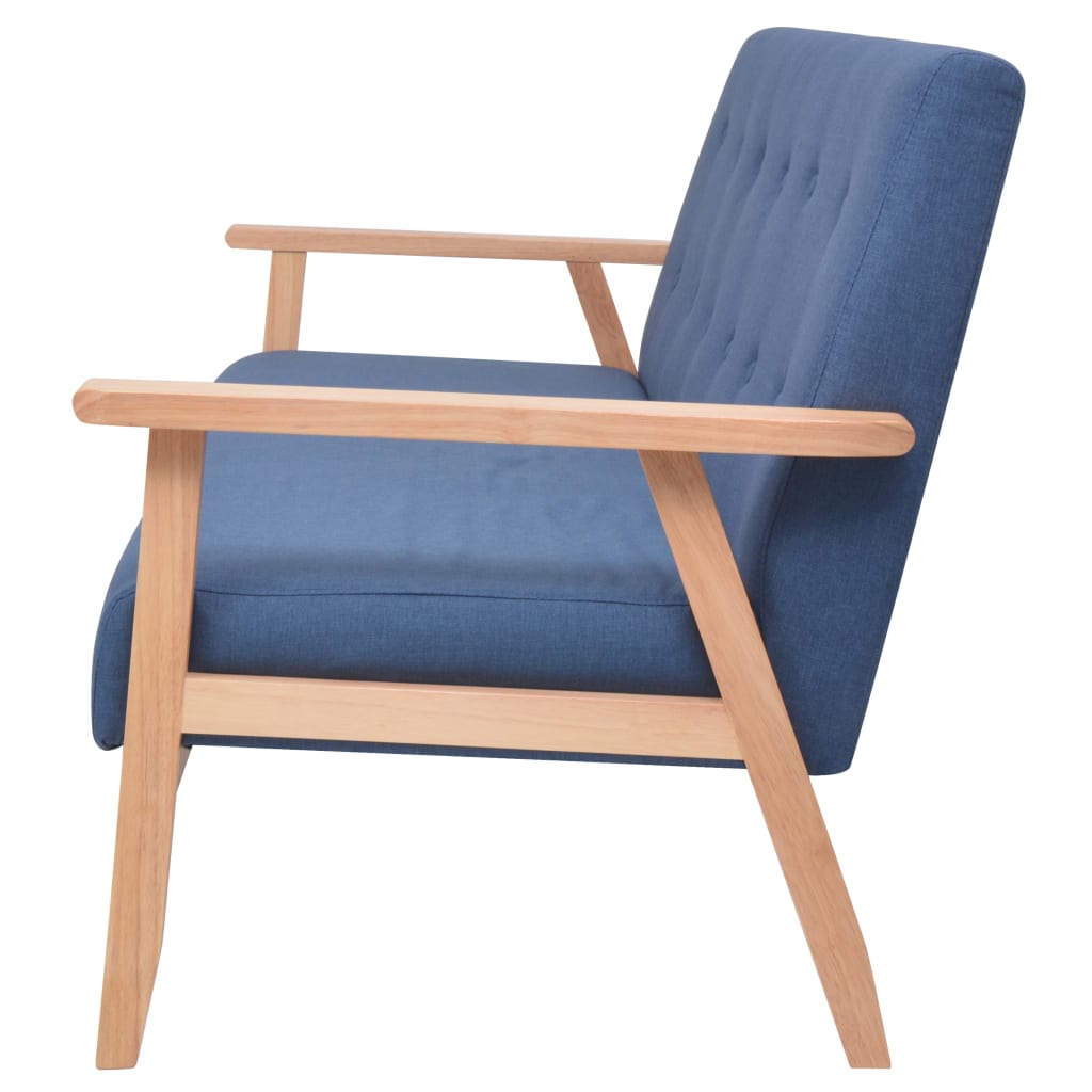 Ensemble de canapés 3 pcs Tissu Bleu - XIOS