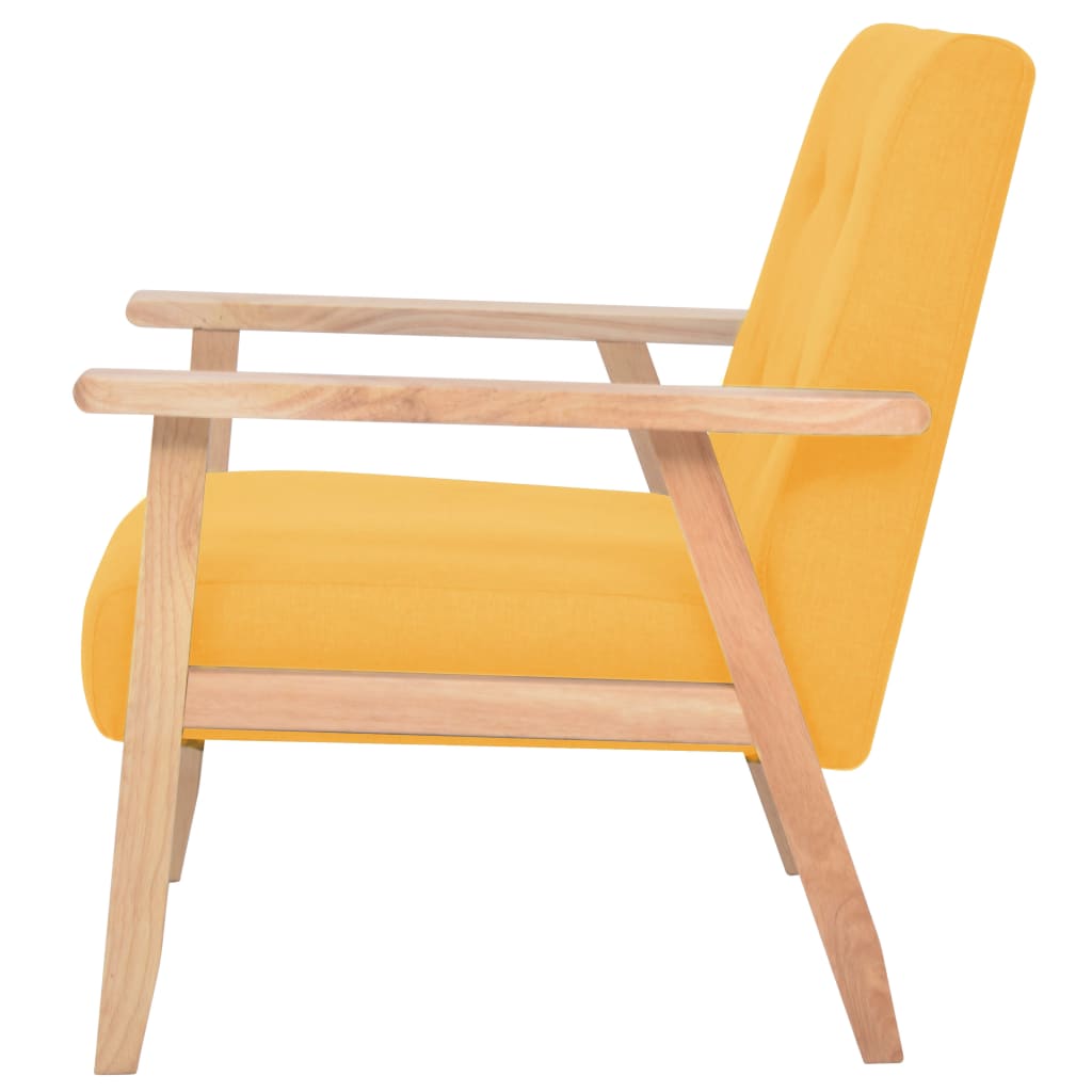 Ensemble de canapés 3 pcs Tissu Jaune - XIOS