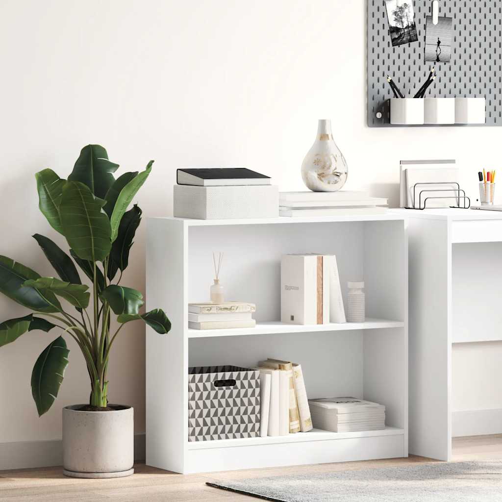 Bibliothèque blanc 80x24x75 cm bois d'ingénierie - XIOS
