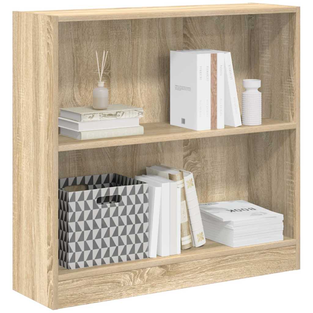 Bibliothèque chêne sonoma 80x24x75 cm bois d'ingénierie - XIOS