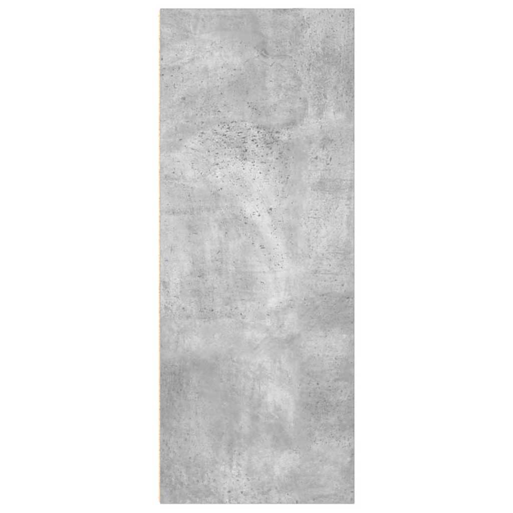Bibliothèque à 2 niveaux gris béton bois d'ingénierie - XIOS