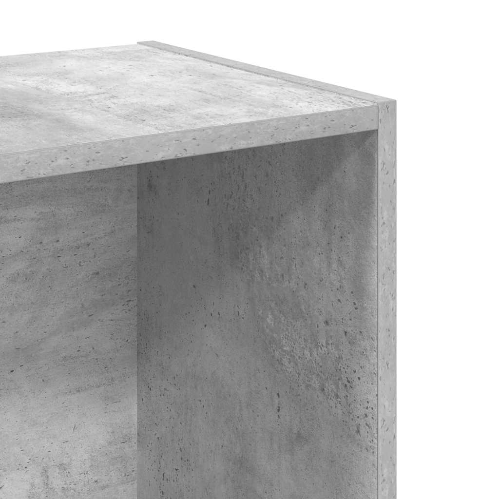 Bibliothèque à 2 niveaux gris béton bois d'ingénierie - XIOS
