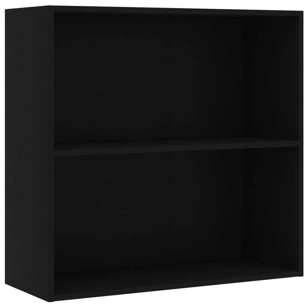 Bibliothèque noir 80x30x76,5 cm bois d'ingénierie - XIOS