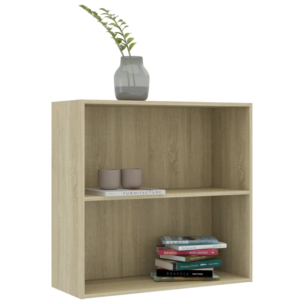 Bibliothèque chêne sonoma 80x30x76,5 cm bois d'ingénierie - XIOS